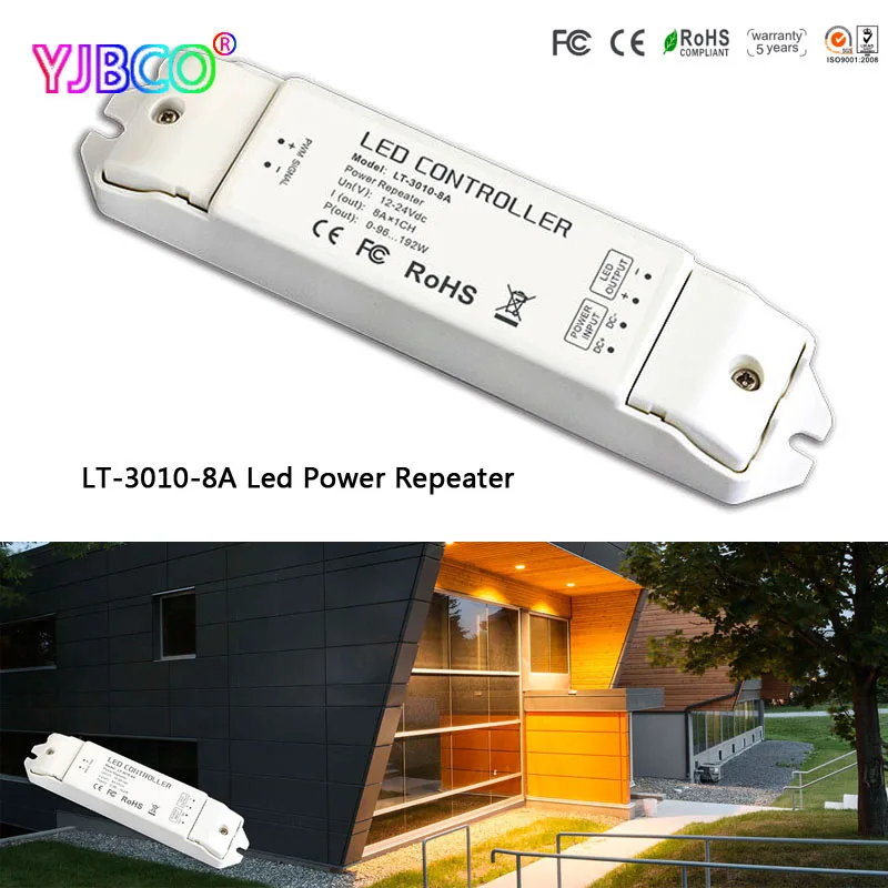 Светодиодный контроллер LT 3010 8A DC12 24V 8CH * 1A светодиодный CV power repeater принимаем PWM
