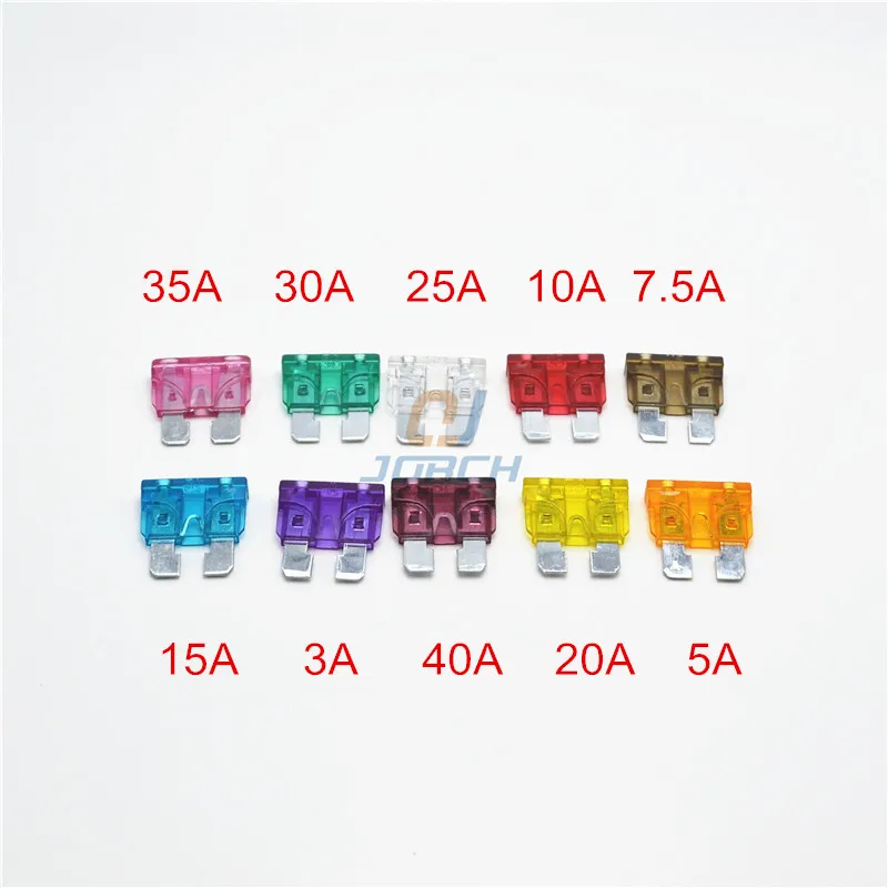 100 шт. набор предохранителей для автомобиля 3A 5A 7.5A 10A 20A 25A 30A 35A 40A | Обустройство