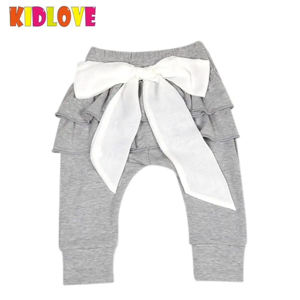 Kidlove новые детские обувь для девочек хлопок кружевные брюки с шифоновым бантом