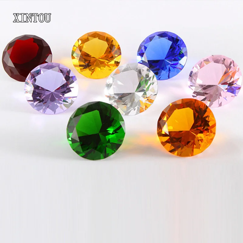 XINTOU 2 см/0 79 дюйма ограненное Хрустальное бриллиантовое стекло миниатюрные