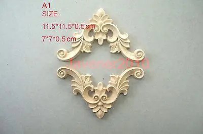 Искусственная деревянная резная угловая аппликация Неокрашенная рамка дверная