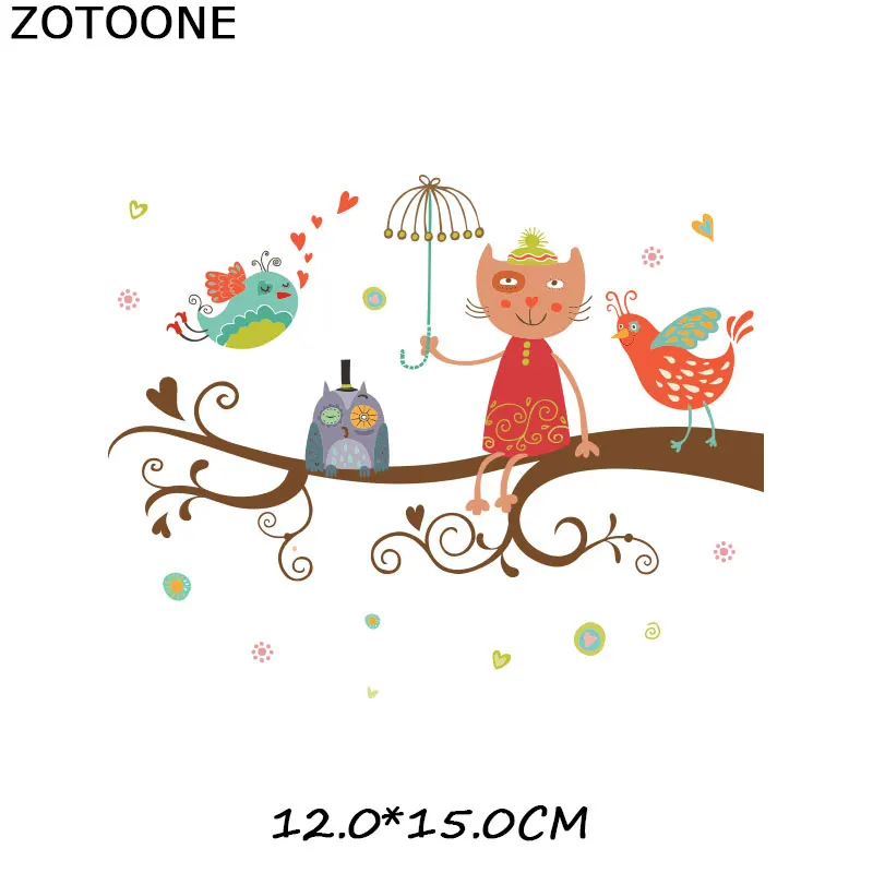 ZOTOONE/нашивки с полосками, набор, железная наклейка, милая собака, Сова, нашивка для футболок, детская одежда для девочек, сделай сам, термо-Стикеры для одежды, одежда M - Цвет: 808