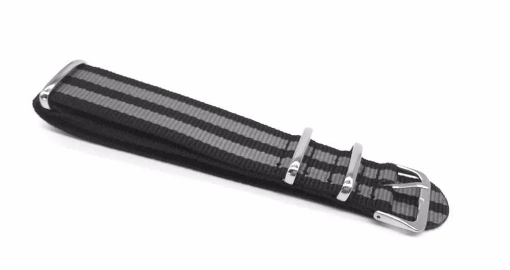 James Bond 007 20mm 22mm Nato Strap Watch Band Men Silver Pin Buckle Canvas Watch Strap