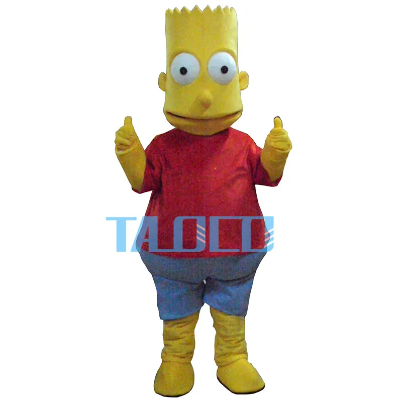 Новый костюм талисмана Барта Симпсона маскарадный наряд Бесплатная доставка для