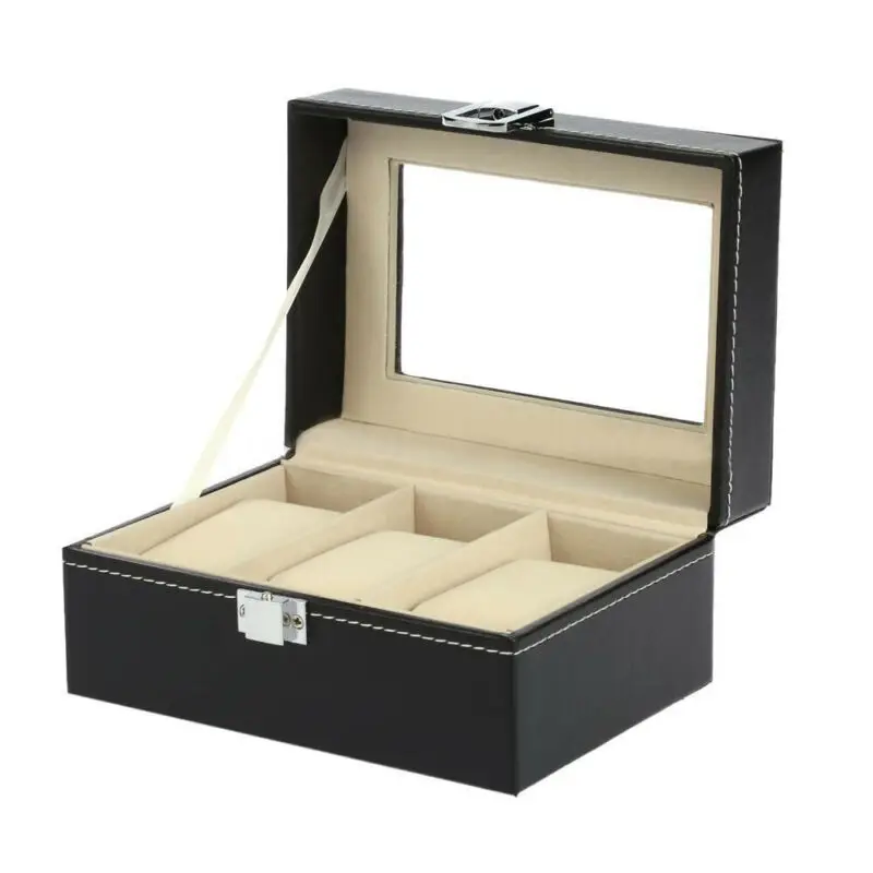 1Pcs 3/6/12 Luxury Watch Box Jewelry Storage Organizer storage display box for Rings Bracelet Display Holder Case | Дом и сад