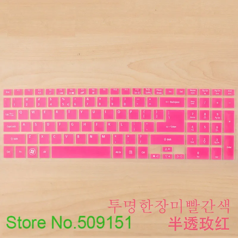 Rose 15 15,6 дюймов чехол для клавиатуры ноутбука протектор для acer Aspire E 15 сенсорный E15 e5-571G-57D9 54KU 50DA 56MU - Цвет: Rose