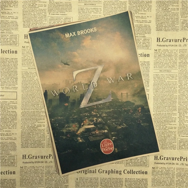 WORLD WAR Z Брэд Питт винтажный постер из фильма настенная бумага домашний декор Cudros