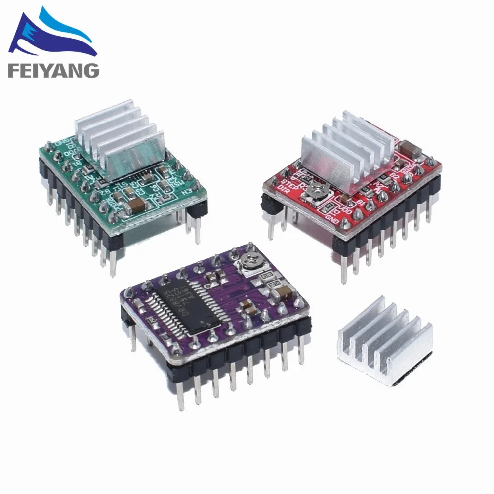 3d принтер части StepStick A4988 DRV8825 шаговый двигатель драйвер с радиатором Перевозчик Reprap RAMPS 1,4