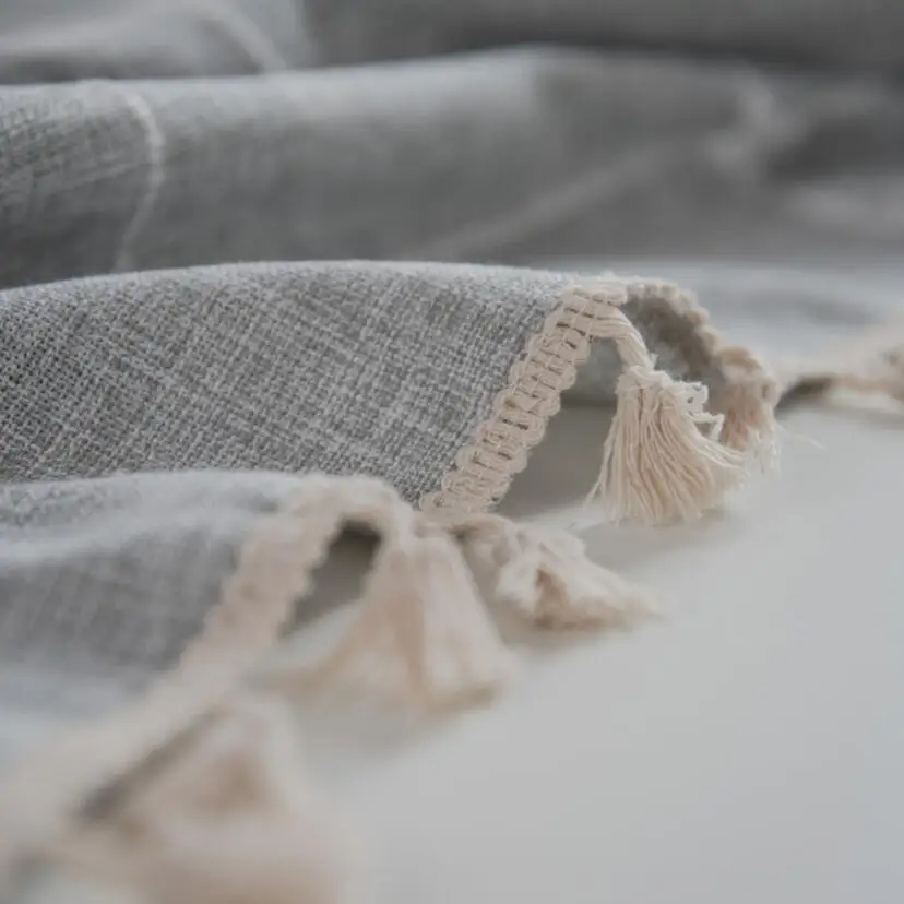 Новая клетчатая скатерть в скандинавском стиле с вышивкой винтажная деревенская