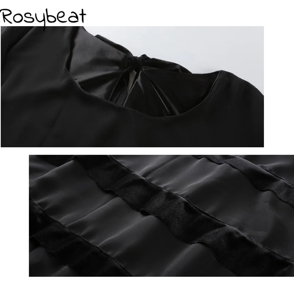 

UUG 4xl 5XL 6XL Plus Size Vestido Women Casual Dress A-line Large Size Black Dresses 3XL Velvet Half Sleeve Women Big Clothes