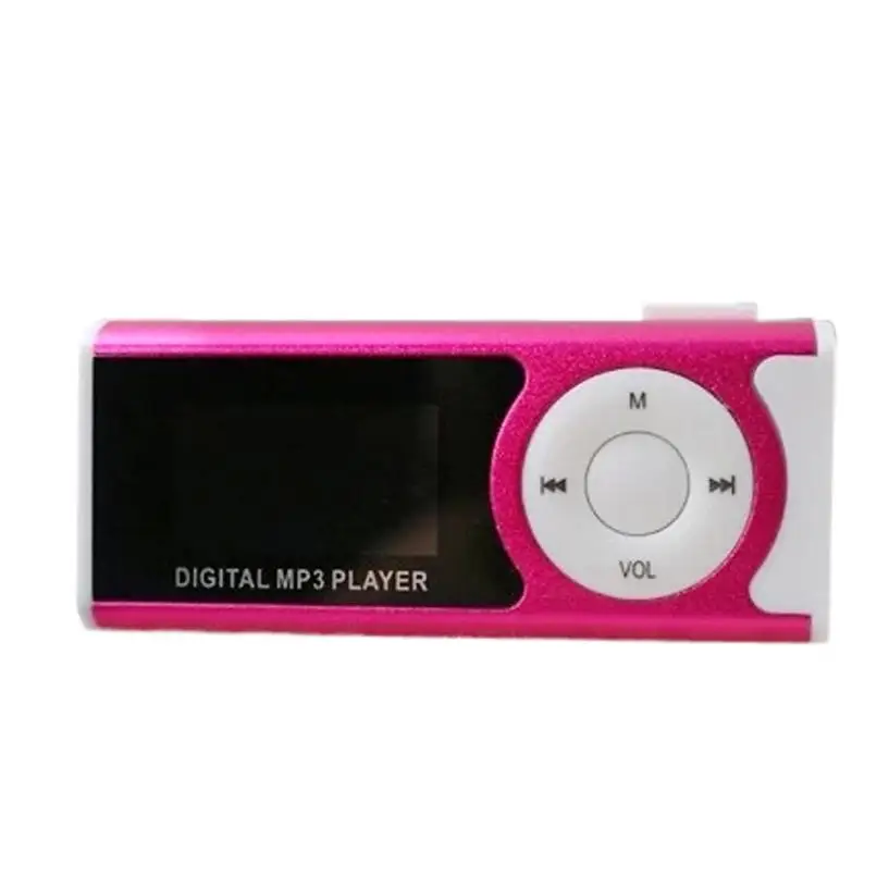 MP3 плеер поддержка 16 Гб Micro SD TF карта USB зажим мини LED Портативный ЖК Jun30