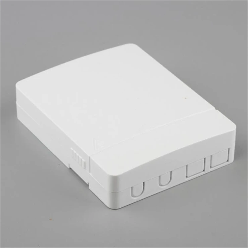 20pcs FTTH Terminal box 2 port SC ABS junction box wall mount desktop patch panel white 2port fiber optic distribution box ELINK