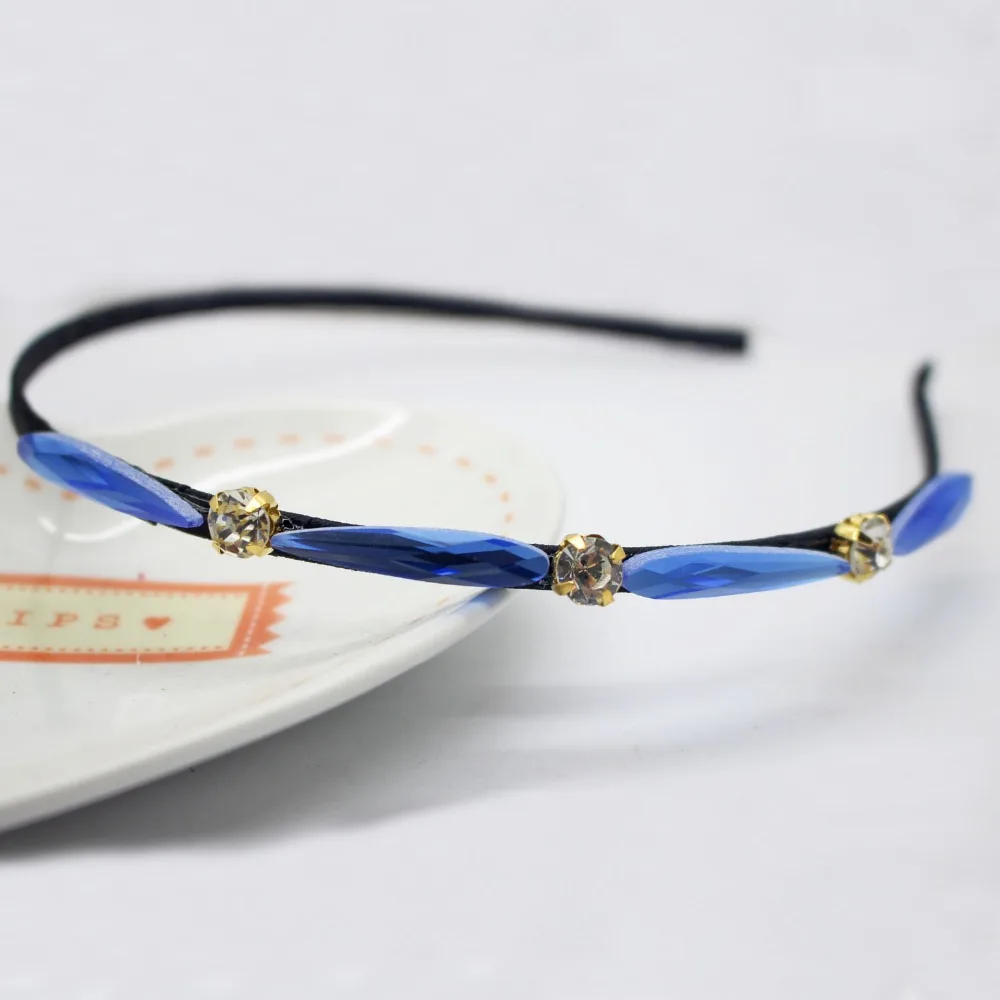 2017 простые повязки для волос со стеклом и кристаллами модные на голову