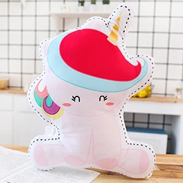 Girl unicorn Разные Плюшевые Декоративные подушки животные Единорог фрукты клубники ледяное облако дождь Молоко Бутылка девушка шляпа мультфильм Пледы Подушки - Цвет: Girl unicorn