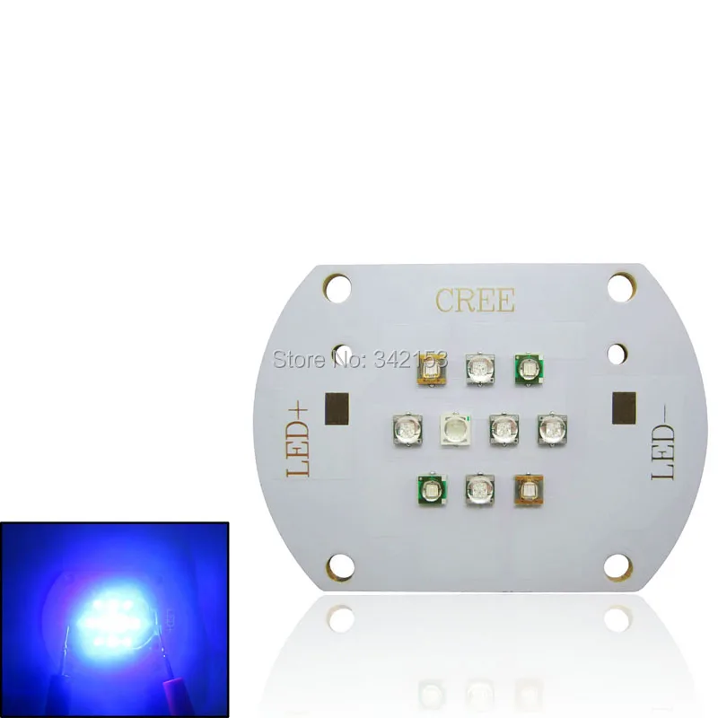 Топ светодиодный свет светодиодный CREE ХТЕ 455nm Королевский синий+ xpe 470nm синий+ 420nm УФ полу светодиодный+ EPI светодиодный S 490nm голубой DIY аквариума свет