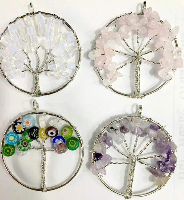 Вечное Древо жизни обрушенная подвеска с бусинами из камней 7 Чакр бисера