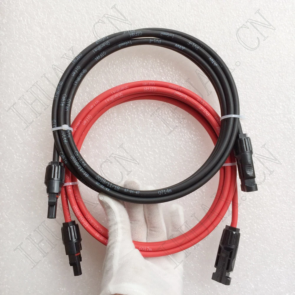 

Solar PV Cable 10mm2 with connector Tinned-Copper Conductor TUV approved XLPE insulation solar cable wire
