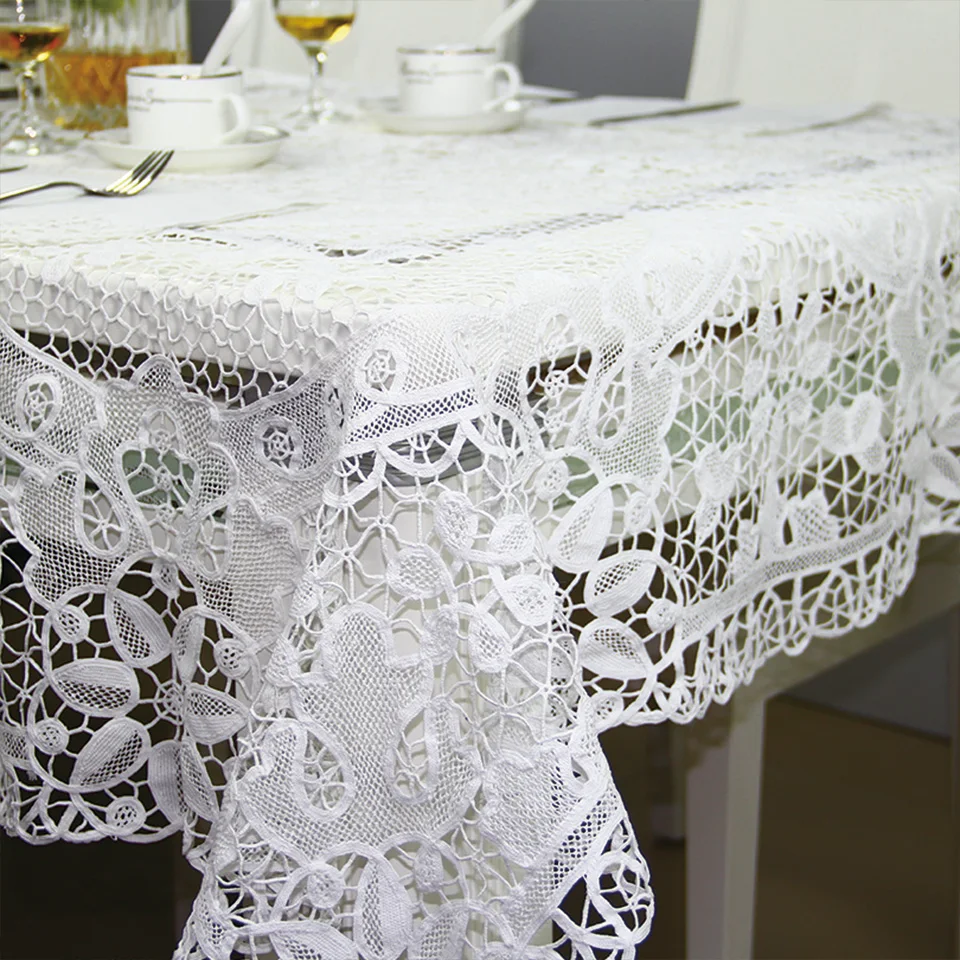 QUNYINGXIU 100% хлопок Tabelcloth Tuscany кружево ручной работы цветочный Классический