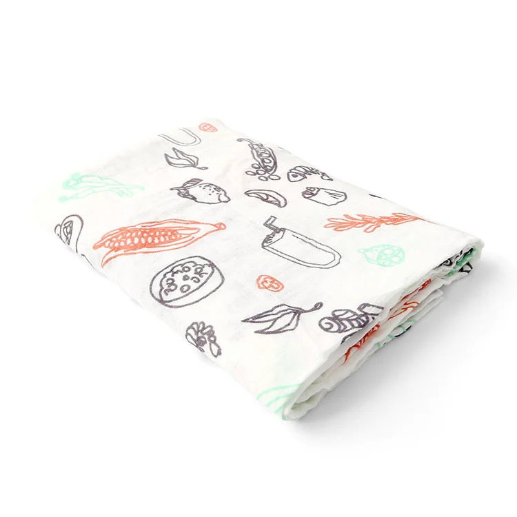 

120*120cm Muslin Newborns Receiving Swaddle Summer Baby Blanket Pure Bamboo Cotton Bath Towel Soft Infant Sleeping Safe Wrap