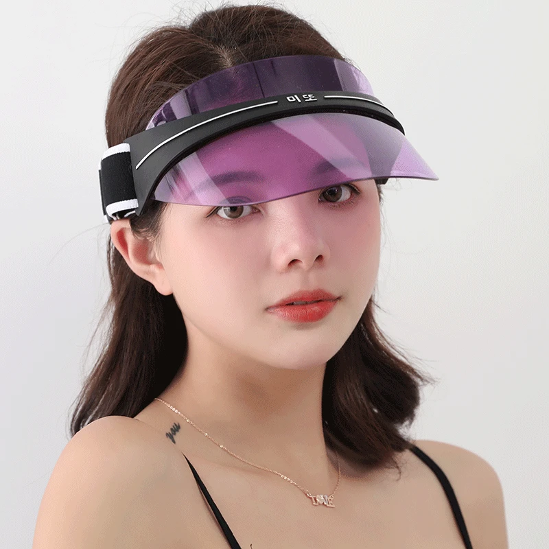 C Purple Модная мужская и женская летняя кепка s, шляпы от солнца, козырек для улицы, для гольфа, тенниса, пляжа, путешествий, летняя Прозрачная с УФ защитой Кепка, распродажа - Цвет: C Purple