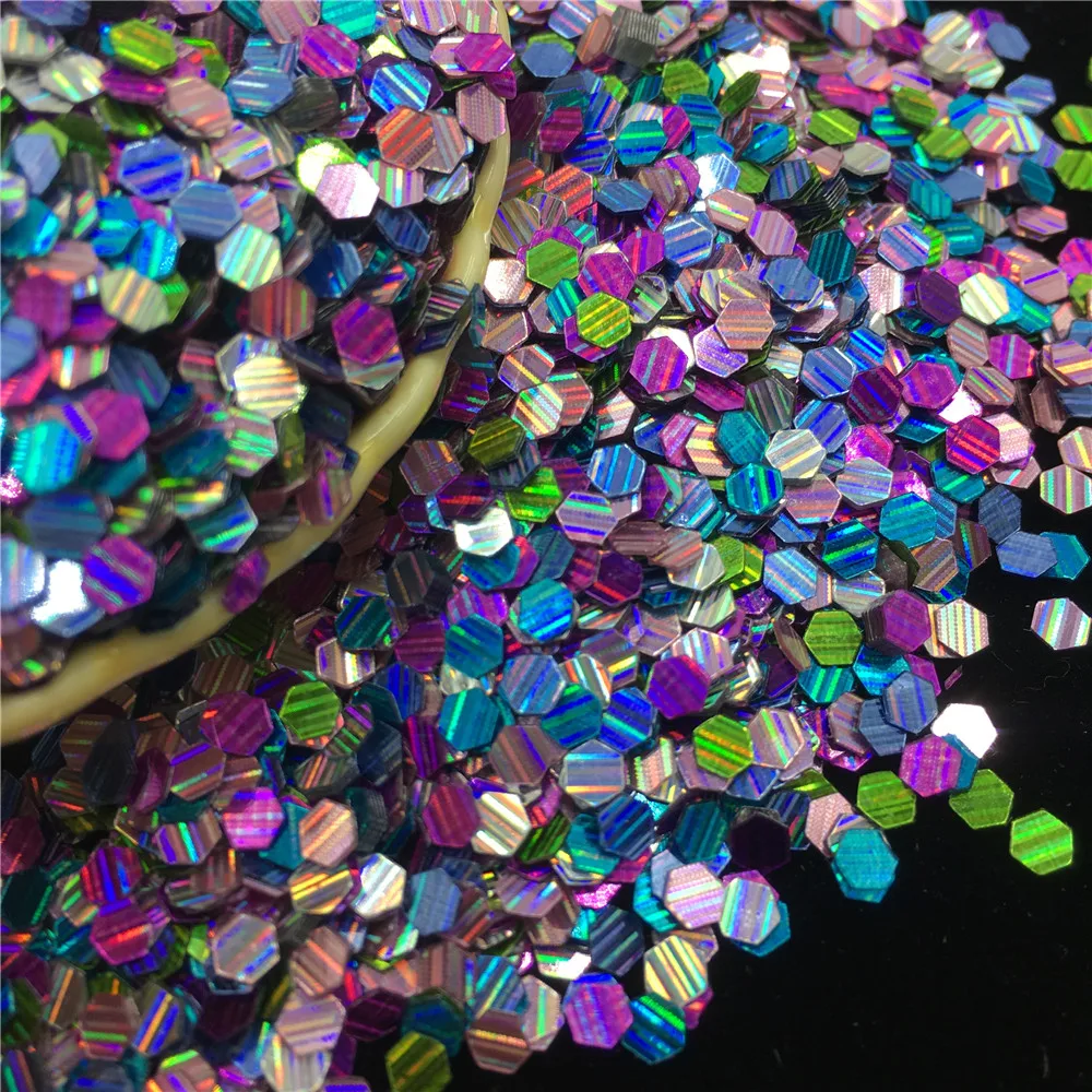 5500pcs 3mm Glitter Sequins PVC Laser Hexagonal Sequins for Crafts Paillette Sewing Decoration DIY Clothing Accessories