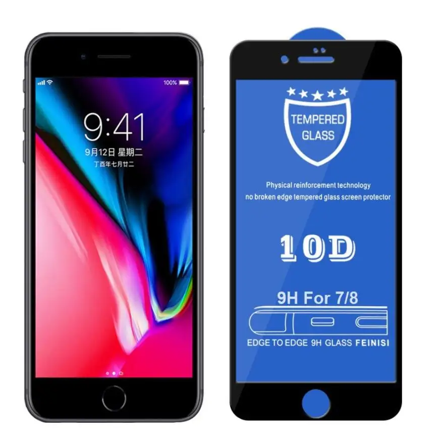 10D закаленное стекло для защиты экрана iPhone 12 12pro max полное покрытие Защитная