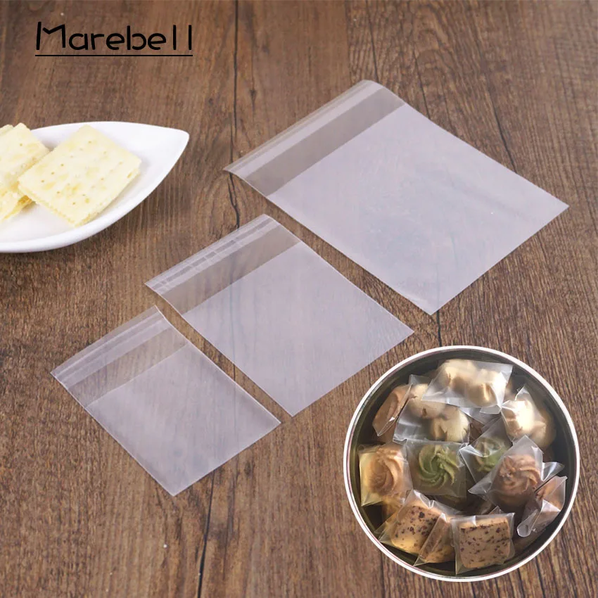 Marebell 50 шт. Упаковочные пакеты для печенья матовое гиалиновое утолщенное печенье