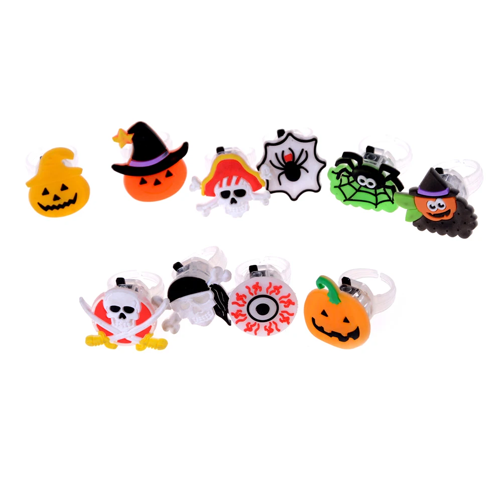 1 шт. Хэллоуин Детские забавные игрушки подарки LED мигающий свет светящийся палец