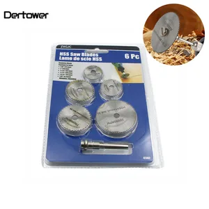 Мини-диск для циркулярной пилы из быстрорежущей стали, 6 шт.компл., режущие диски для деревообработки, сверло для вращающихся инструментов, Dremel, металлический резак, электроинструмент, набор оправки