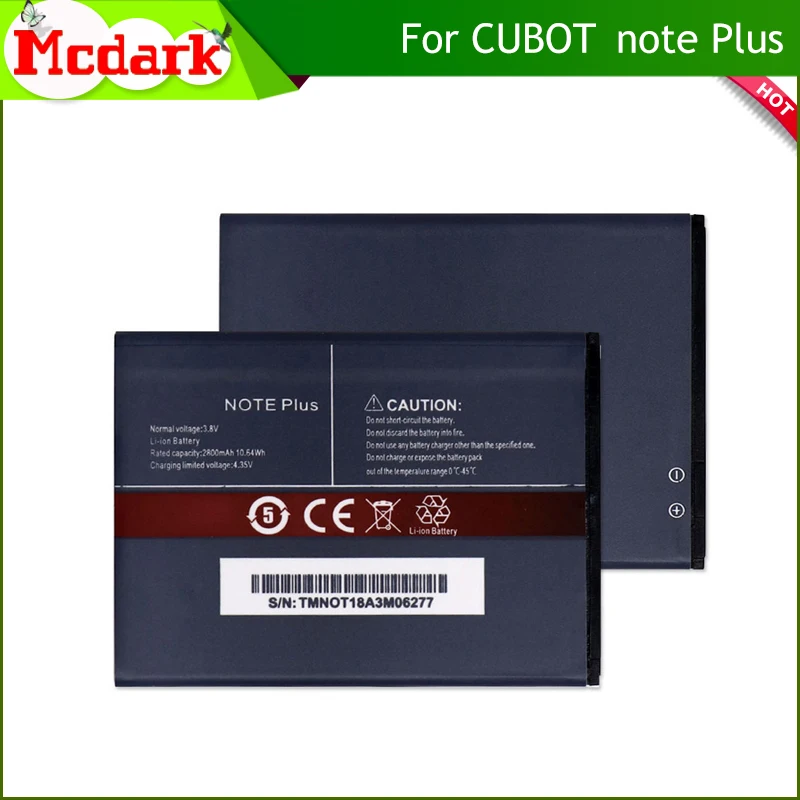 Запасная батарея для CUBOT note Plus 2800 мАч резервная смартфона | Мобильные телефоны и