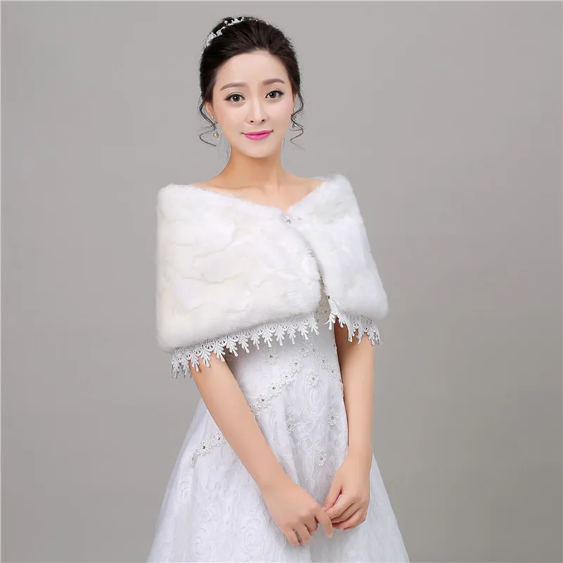 Forevergracedress сдержанная новинка осенне зимняя Свадебная накидка из искусственного
