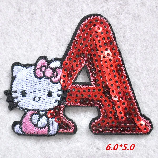 Расшитая блестками детская розовая нашивка «hello kitty» с железной нашивкой; Одежда для девочек и мальчиков; нашивка с вышивкой «сделай сам»