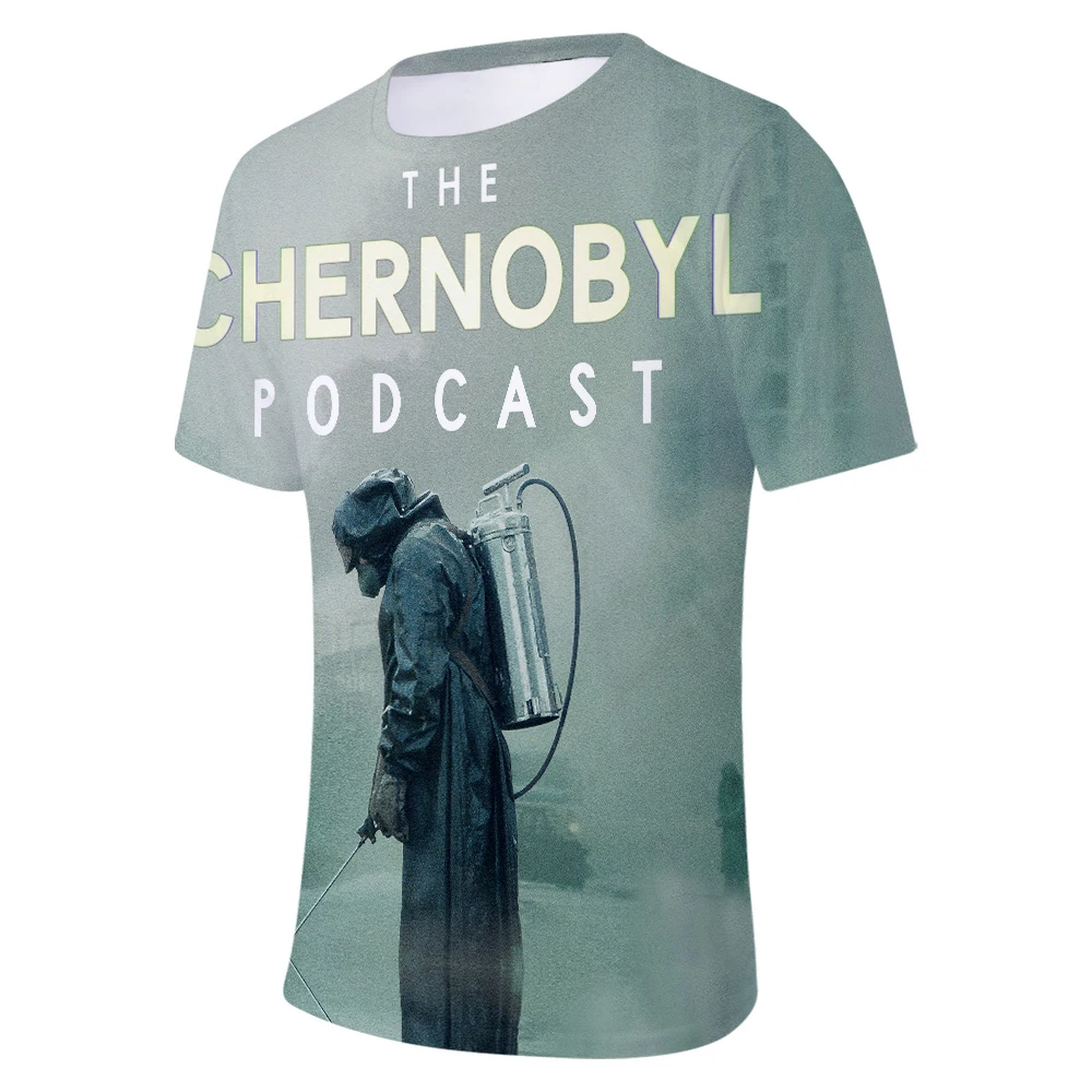 3D Чернобыль один кусок Kpop Мужская футболка лето Харадзюку Camiseta Топы уличная