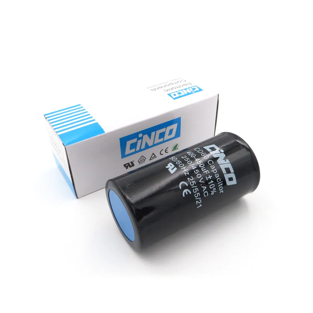 400uF 450uF 250V 450V AC Appliance Motor Start Run Capacitor CD60 Air Compressor Capacitors Heavy Duty Electric Starting | Обустройство