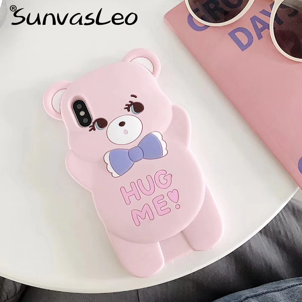 3D мультяшный Мягкий силиконовый чехол для iPhone 5, 6, 7, 8 Plus X XR XS Max для samsung A20 A30 A50 J4 J5 J6 J7 J510 J710 J8 J2Prime