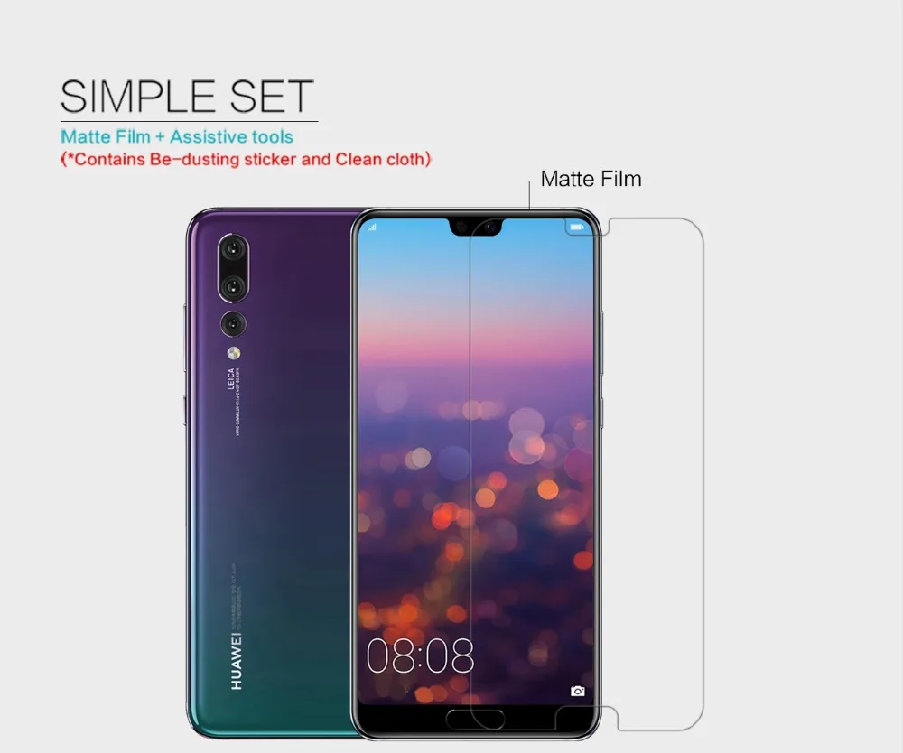 2 шт./лот для huawei p20 pro NILLKIN суперпрозрачная защитная пленка против отпечатков