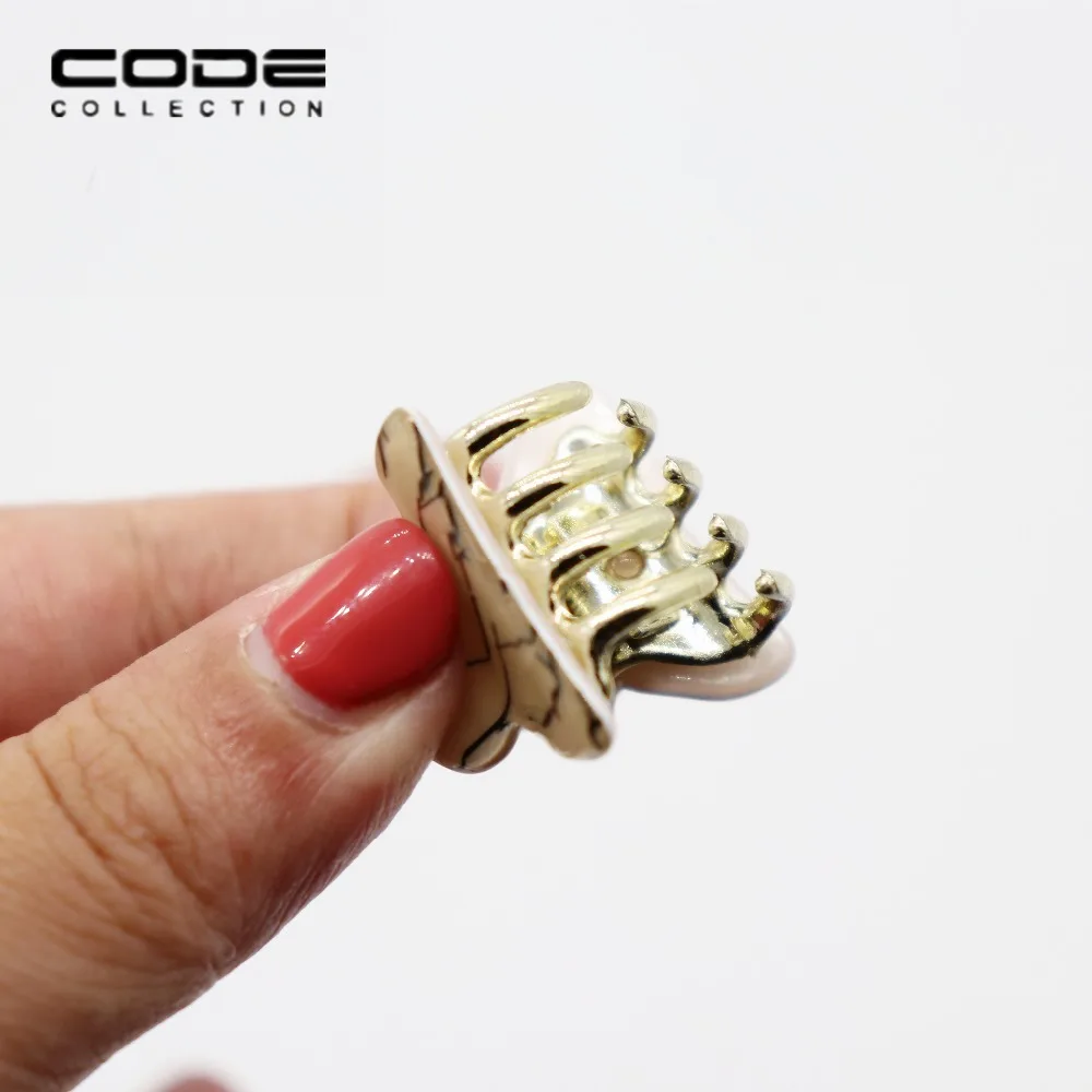 4pcs/set High Quality Cute Gold Color Marbling Concise Hair Claw For Women Girl Wedding Jewelry Accessories Holiday Gift | Украшения и