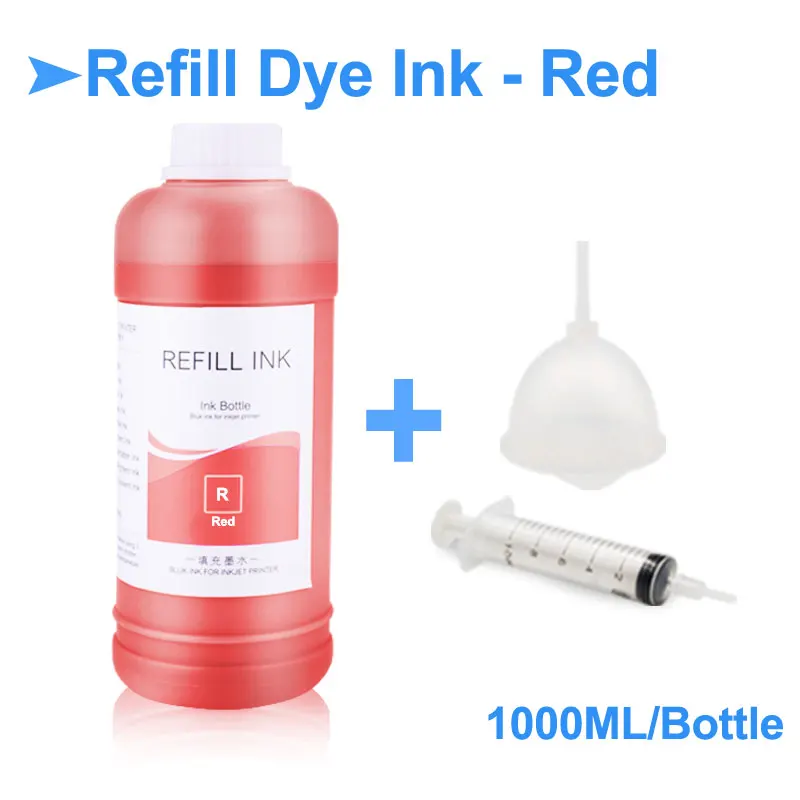 Red-1000ml 1000 мл/бутылка универсальные чернила для Canon PIXMA IP серии IX серии MG серии MX принтер СНПЧ краски для чернил для Canon - Цвет: Red-1000ml
