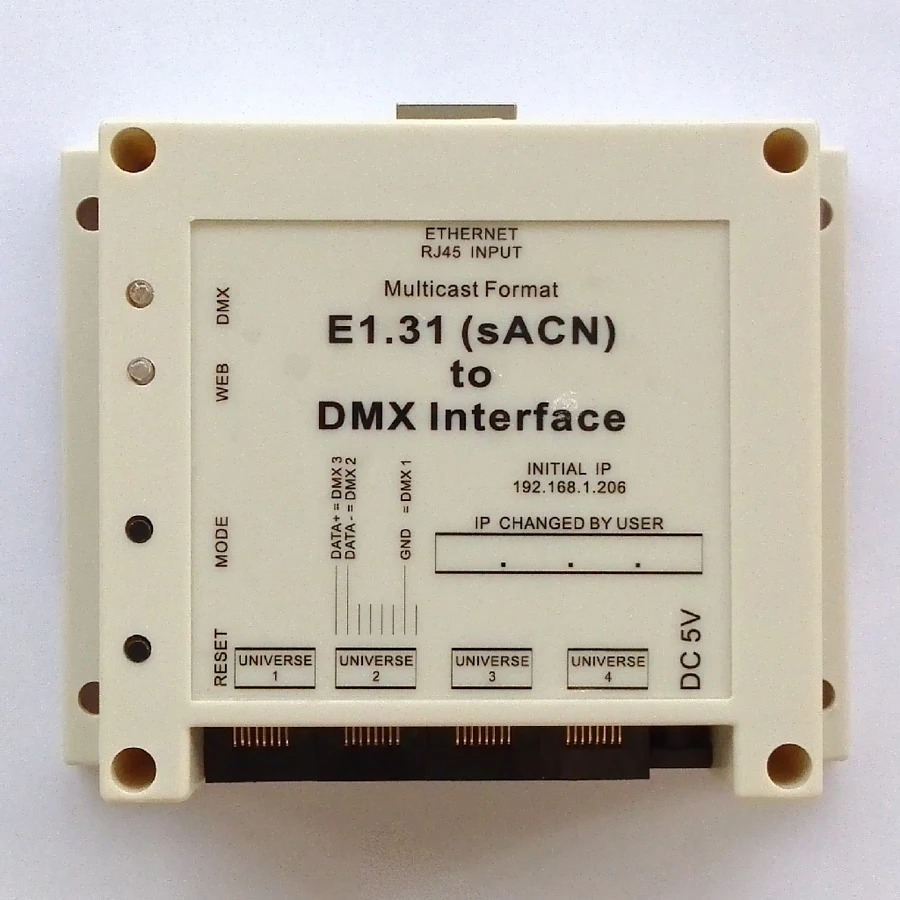 Интерфейс E1.31(sACN) 4 * DMX Поддержка программного обеспечения Madrix|interface touch|interface
