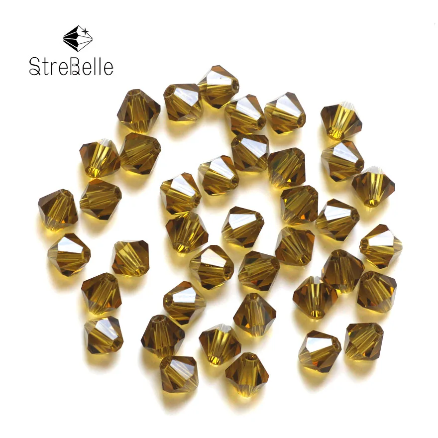 

Multi color crystal sales top quality 6mm 200pcs/pack Platee AB Bicone Crystal Glass Beads loose Bead for Jewelry Making DIY