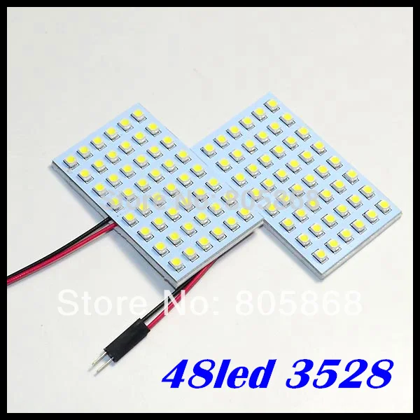 Автомобильная Панель Светодиодная купольная лампа 48SMD 3528 1210 LED Белая