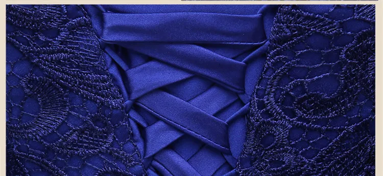 Королевский синий платье подружки невесты симпатичные мини паффи кружева платья