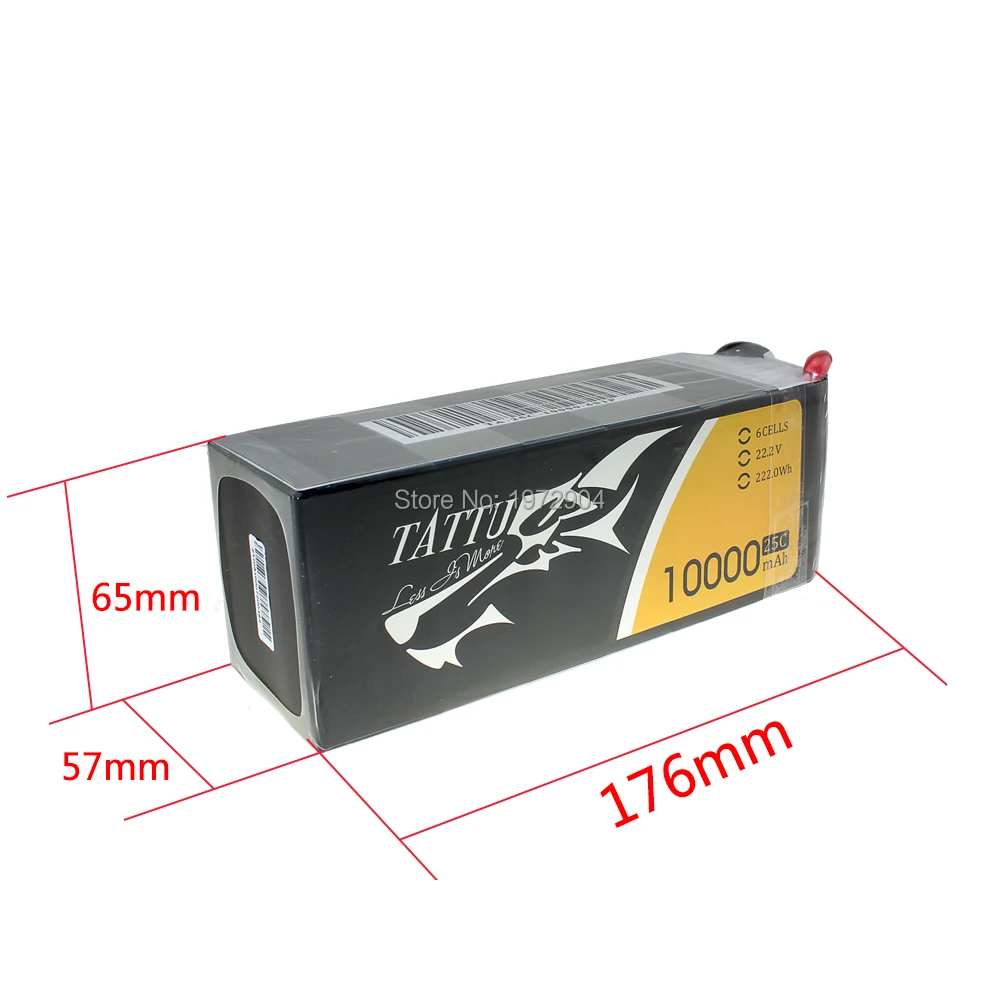 Lipo аккумулятор TATTU 6S 10000 мАч 22 2 в 25C с разъемом XT90 для радиоуправляемого дрона |