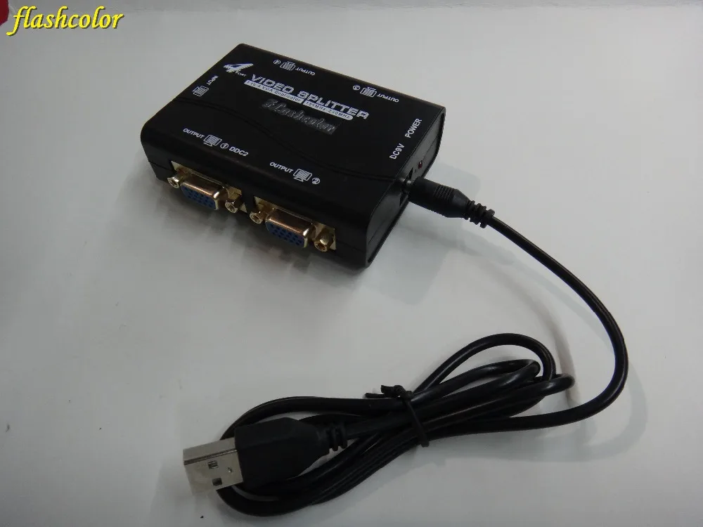 Новый видеоразветвитель Flashcolor 1 на 4 порта VGA Дубликатор в Выход 250 МГц устройство