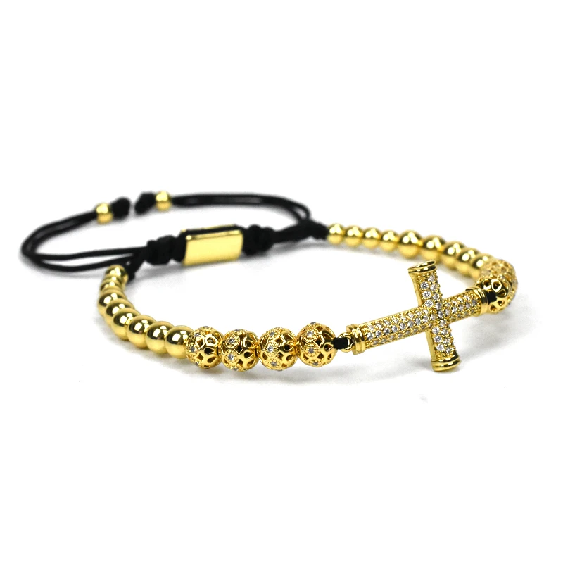 Девять навсегда браслет с золотым крестом для мужчин jewelry браслеты из бисера для женщин pulseras mujer pulseira feminina крест длинные цепочки и ожерелья