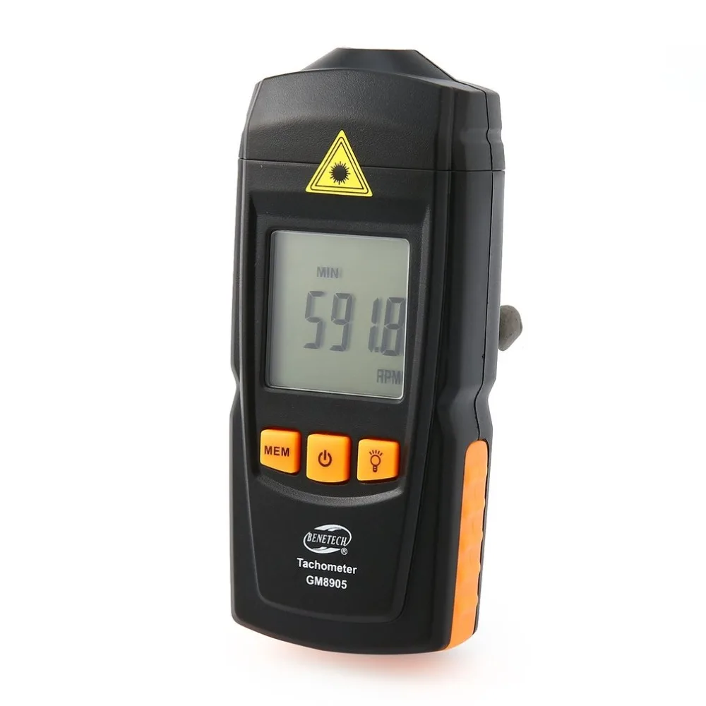 BENETECH GM8905 цифровой лазерный тахометр с ЖК-подсветкой Бесконтактный измеритель