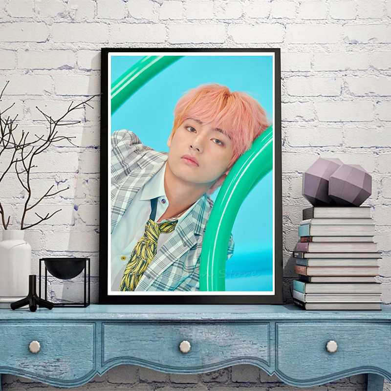 Kpop bangtan плакат ясное изображение наклейки на стену украшение дома альбом Love Yourself ответ принты белая крафт-бумага домашнее искусство