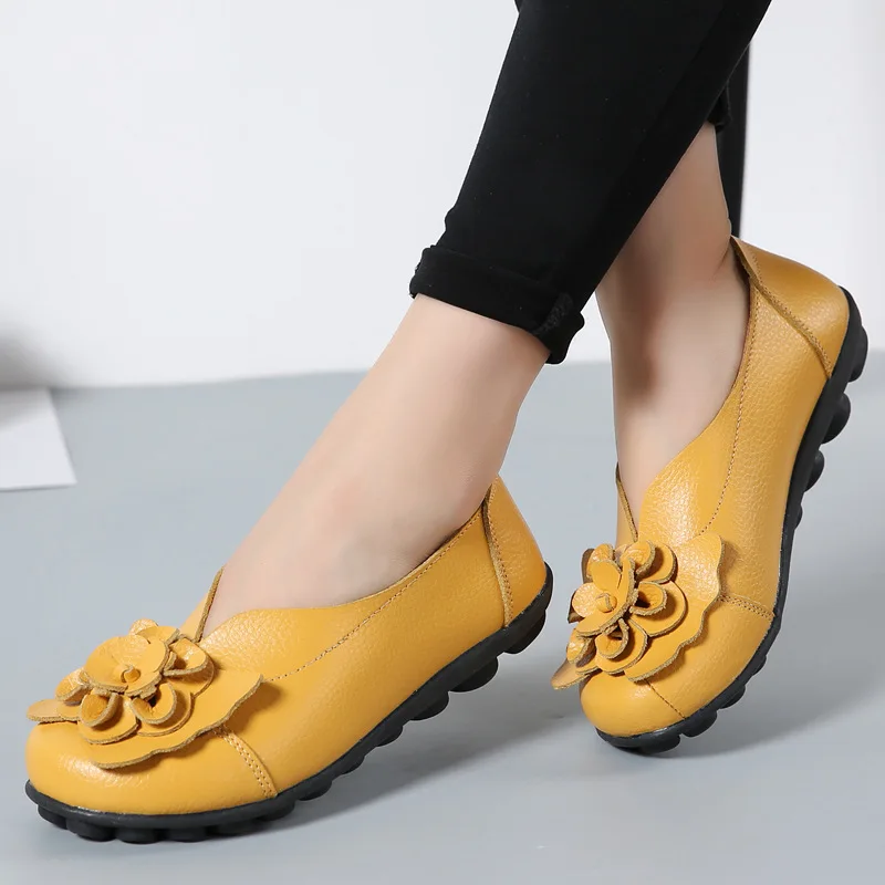 

Lzzf Fashion Office Loafers Shoes Woman Tenis Ladies Flats Slip on Genuine Leather Moccasins Nurse Casual Women Shoes Plus Size