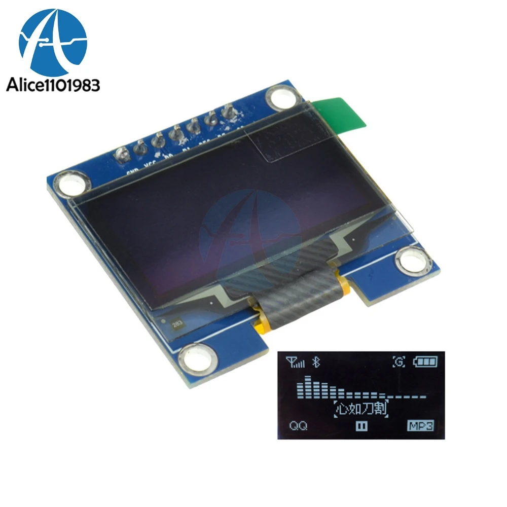1 3 &quot1 дюймов белый цвет 128X64 DC 3V 5V O светодиодный ЖК дисплей модуль I2C IIC интерфейс