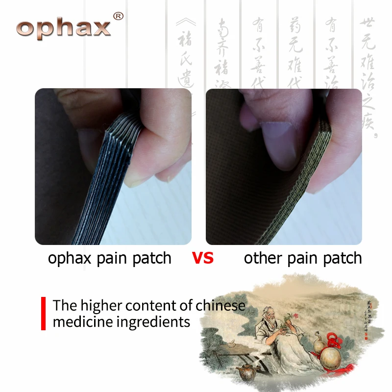 OPHAX 16 шт/2 упаковки, тигровый бальзам, китайские травы, медицинские пластыри для боли в суставах, колено, шея, лечебный пластырь, пластырь для боли в спине